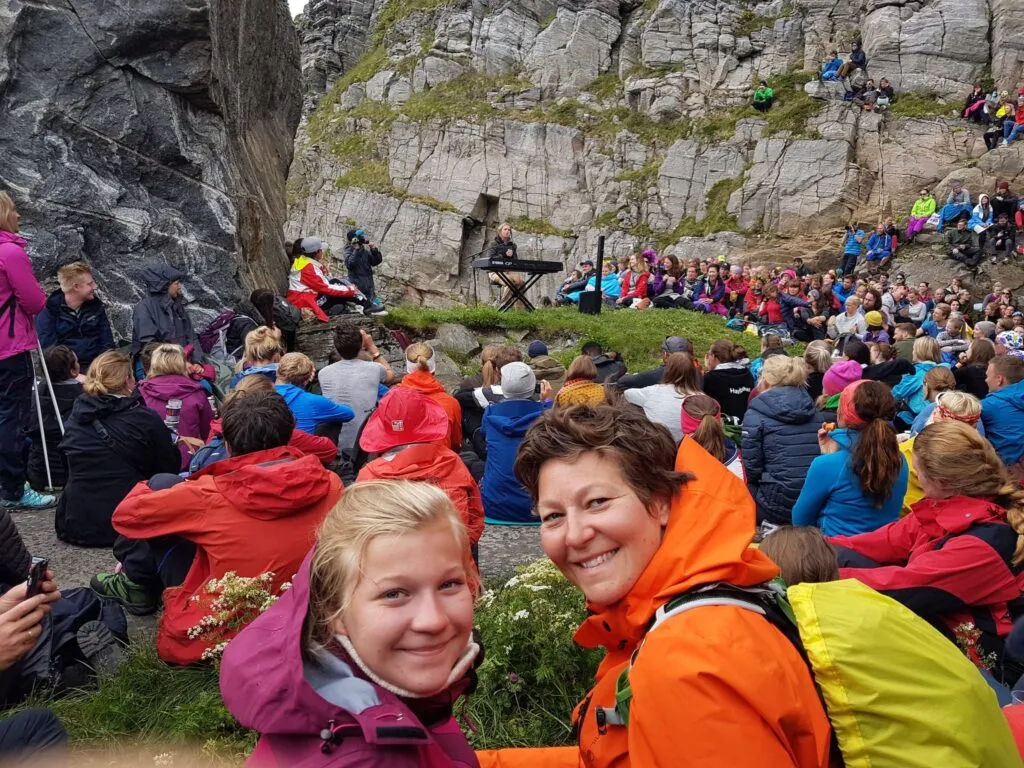 Concert at Kirkehelleren, Havets Katedral – carved out of the sea over thousands of years.