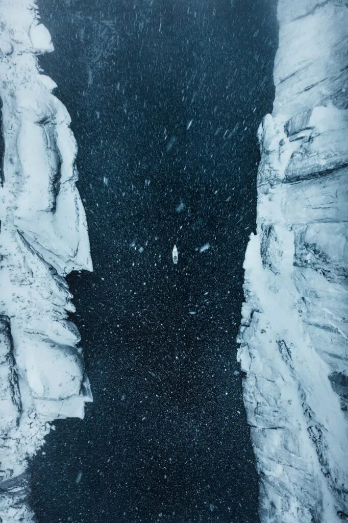 Vinter i Trollfjorden. Foto Norris Niman