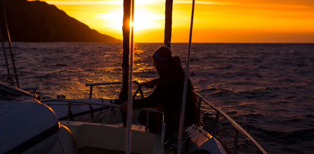 Winter sailing. Photo Mats Grimseth.