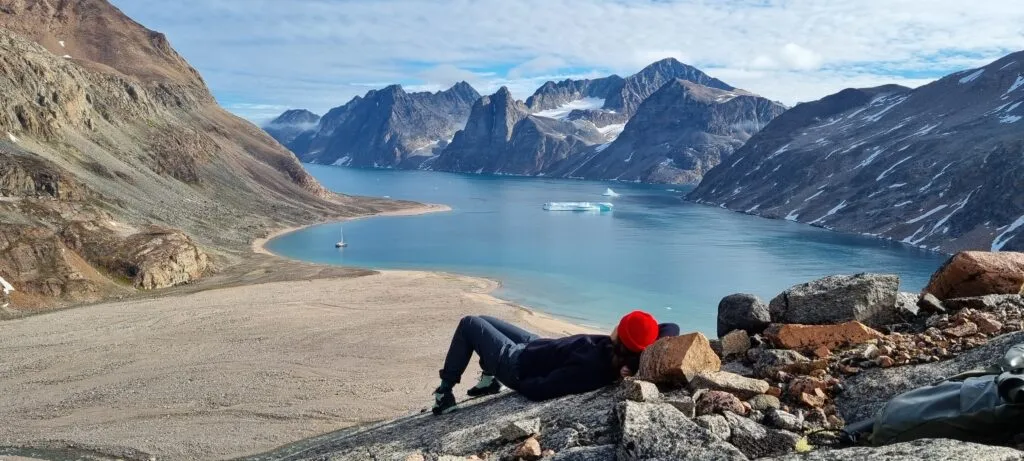 A hike and a fantastic view in Mariager Fjord.
