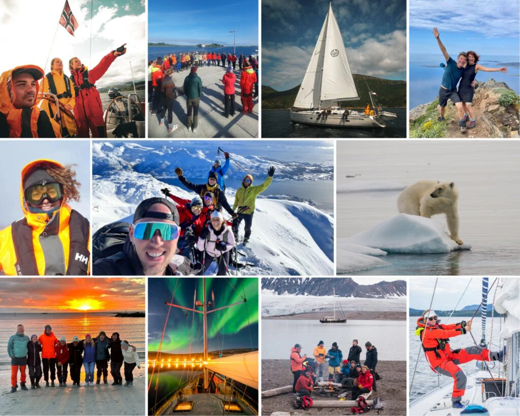 Bildecollage fra seilturer i 2023