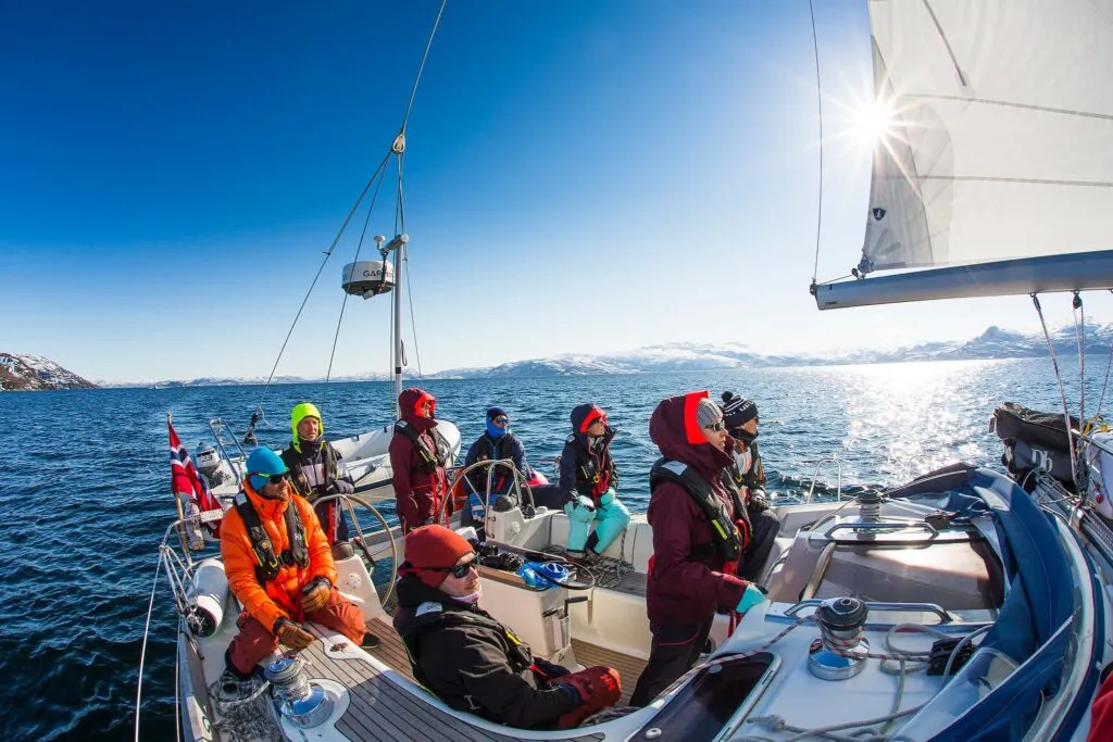 Ski and Sail Lyngen Sailboat Photo Baard Basberg