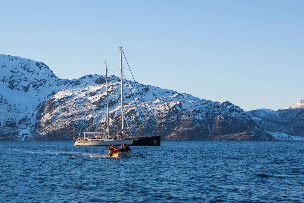Ski and Sail Lyngen Sailboat RIB Photo Baard Basberg