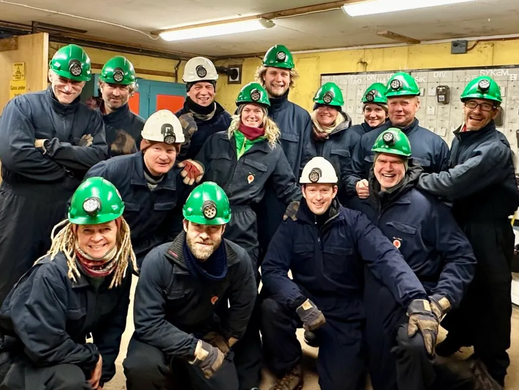 På gruvebesøk i Gruve 3, hos Store Norske. Foto Anne Månum.