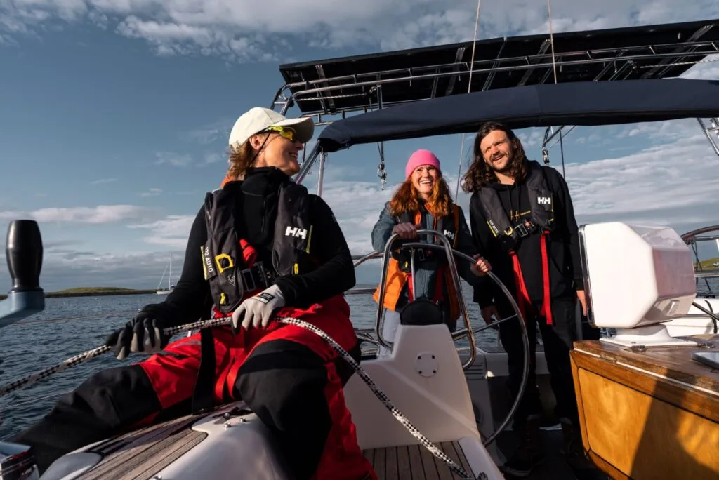 Learning to sail with Captain Karl. Photo Carl Philip Olsson.