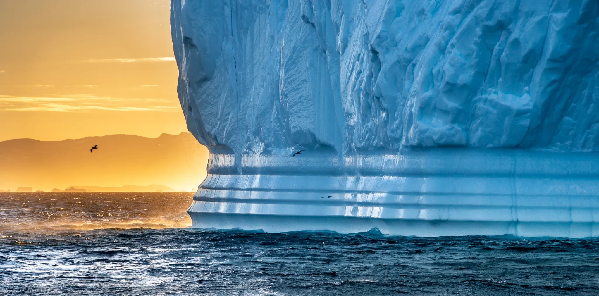 Iceberg,At,Sunset.,Nature,And,Landscapes,Of,Greenland.,Disko,Bay.