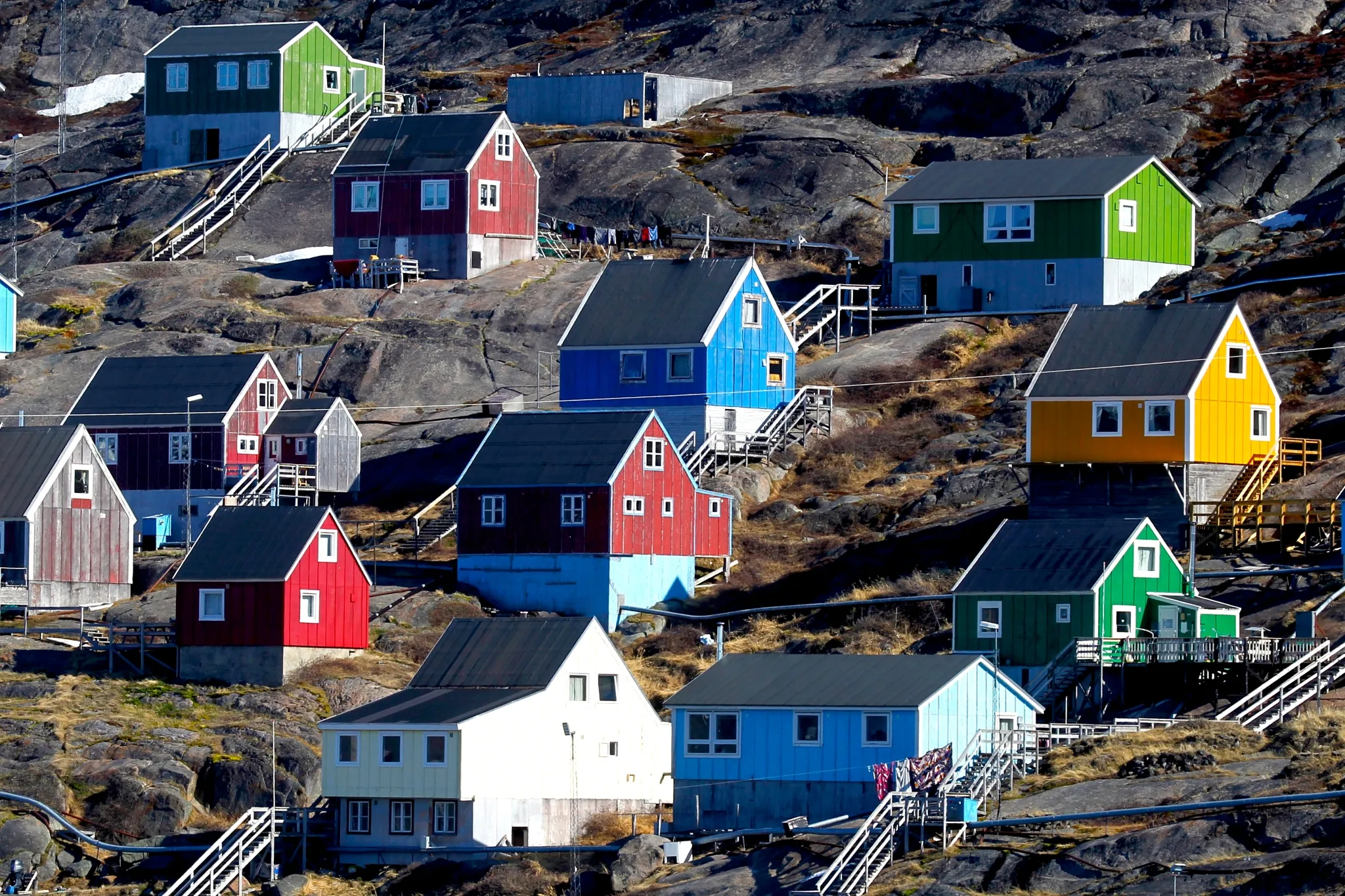 Kangaamiut,Village,In,West,Greenland.