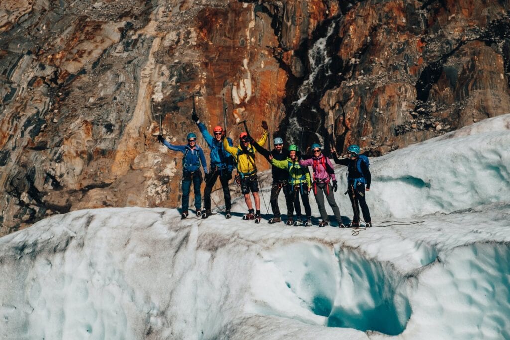 Glacier hiking.